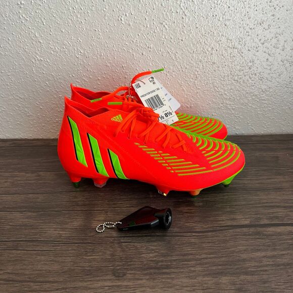 Adidas Predator Edge.1 SG Soccer Cleats Solar Red GW1016‎ Mens 7.5 / Womens 8.5 - Picture 1 of 10